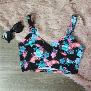 neon tropical crop top••